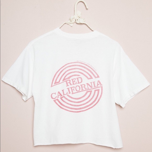 Brandy Melville Tops - BRANDY MELVILLE Red California Cropped Tee